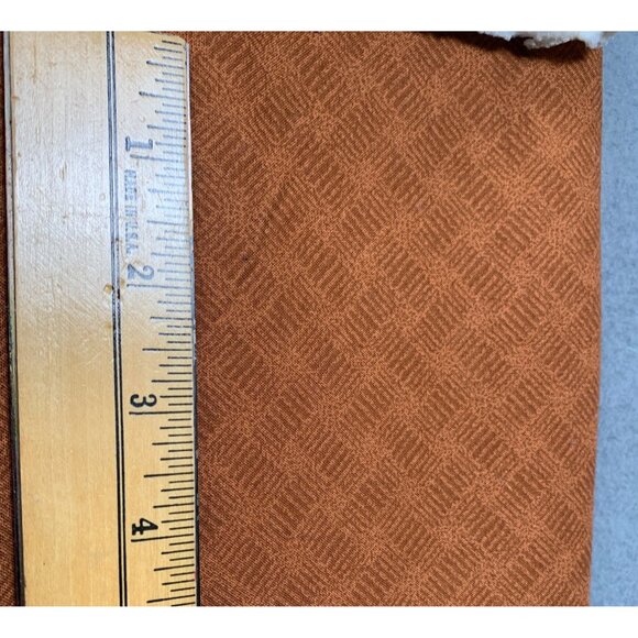 Burnt Orange Textured Fabric Cotton 1/2 yard Crafting Sewing Material - Picture 2 of 3